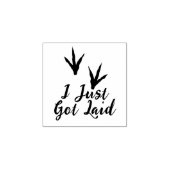 Hühnerfüße "i just got" Ei Gummistempel (Prägung)