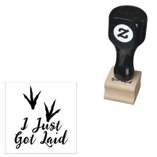 Hühnerfüße "i just got" Ei Gummistempel (Stempel)