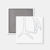 Hühnerfüße Magnet (Vorderseite/Rückseite)