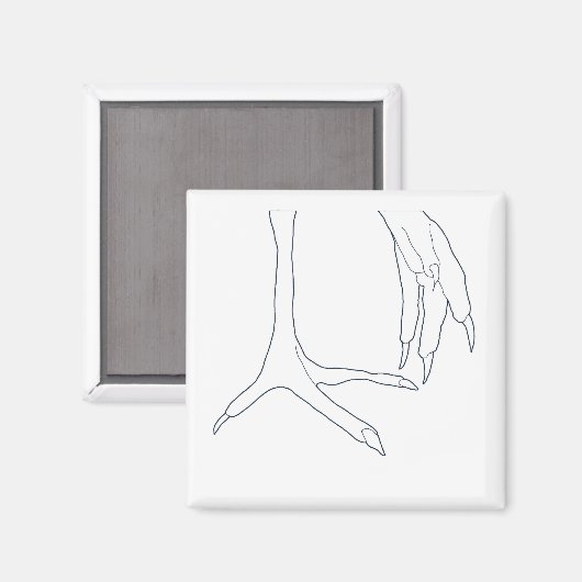 Hühnerfüße Magnet (Vorderseite/Rückseite)
