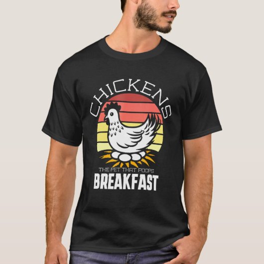 Hühnerfütterung Kacke Frühstück T-Shirt (Vorderseite)