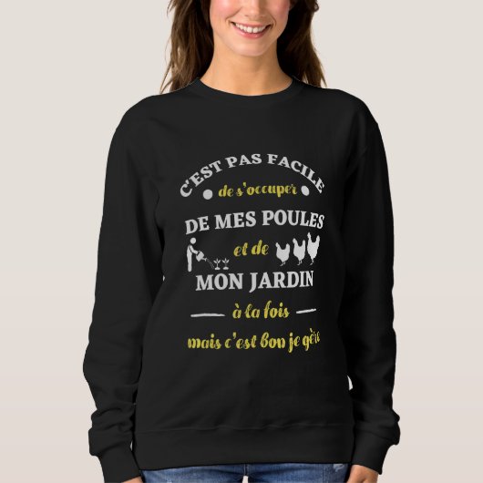 Hühnergarten-Spaß Sweatshirt (Vorderseite)
