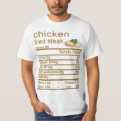 Hühnergebratenes Steak Nutrition Facts Label T-Shirt (Vorderseite)