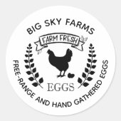 Hühnergeflügel-Eier Runder Aufkleber (Vorderseite)