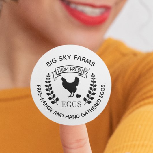 Hühnergeflügel-Eier Runder Aufkleber