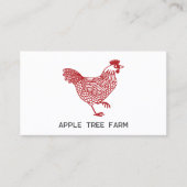 Hühnergeflügel-Eierfarm Visitenkarte (Vorderseite)