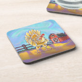 Hühnergeschenke und -zubehör untersetzer (Linke Seite)