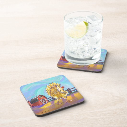 Hühnergeschenke und -zubehör untersetzer (Rechte Seite)