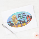 Hühnergeschirr Ovaler Aufkleber (Umschlag)