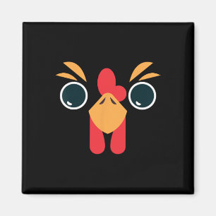 Hühnergesicht - Haus Huhn Outfit Hühnerkostüm Magnet
