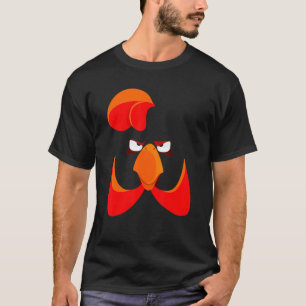 Hühnergesicht Lustiges Süßes Tier Halloween-Kostüm T-Shirt