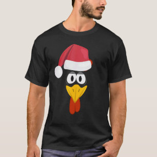 Hühnergesicht Tier Groß Süß Gesicht Kostüm Christm T-Shirt