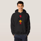 Hühnergesichtskostüm Frucht Halloween Hoodie (Vorne ganz)