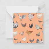 Hühnerglückskarte Mitteilungskarte (Rückseite)