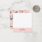 Hühnerglückskarte Mitteilungskarte (Vorderseite/Rückseite Beispiel)