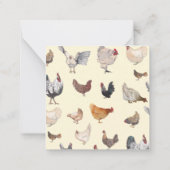 Hühnerglückskarte Mitteilungskarte (Rückseite)