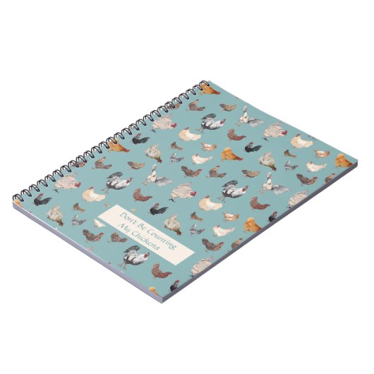 Hühnerglücksmuster grün grau notizblock (Linke Seite)