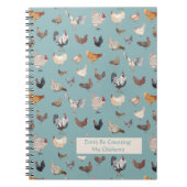 Hühnerglücksmuster grün grau notizblock (Vorderseite)