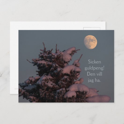 Hühnerguldpeng! Grantrolet och månen CC0831 Postkarte (Vorne/Hinten)