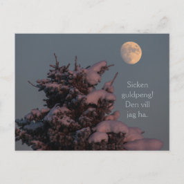 Hühnerguldpeng! Grantrolet och månen CC0831 Postkarte