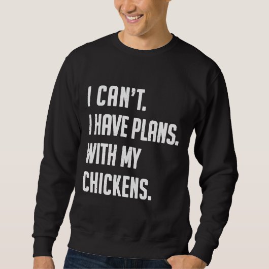 Hühnerhähnchen Liebe Niedlicher Bauer Sweatshirt (Vorderseite)