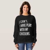 Hühnerhähnchen Liebe Niedlicher Bauer Sweatshirt (Vorne ganz)