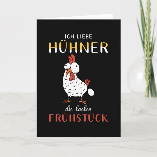 Hühnerhähnchen Sprichwort Funny Karte (Vorderseite)