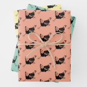 Hühnerhähne, die Designpapierblätter ausführen Geschenkpapier Set (Beispiel)