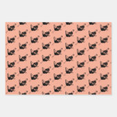 Hühnerhähne, die Designpapierblätter ausführen Geschenkpapier Set (Vorderseite)