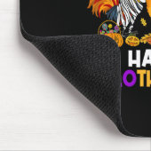 HühnerHalloween glückliches Hallothanksmas Herbstf Mousepad (Ecke)