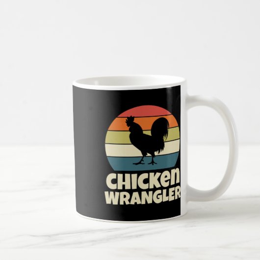 Hühnerhalter Bauer Hahn Landwirtschaft Retro Vint Kaffeetasse (Rechts)