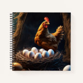 HühnerHardcover Notizblock (Vorderseite)