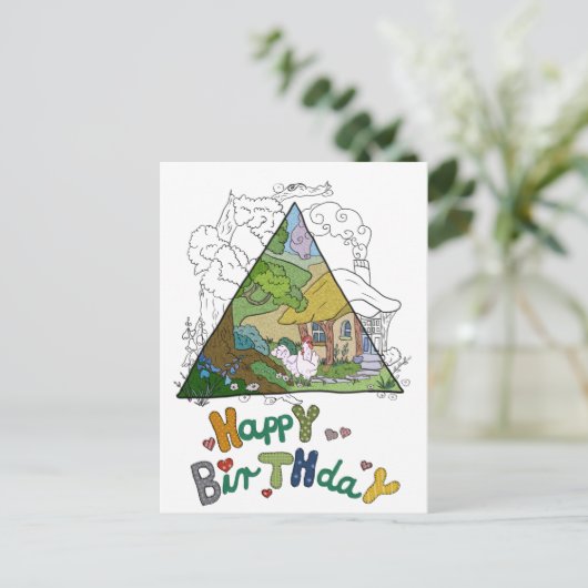 Hühnerhaus Postkarte (Stehend Vorderseite)