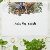 Hühnerhausroster und Hühner Geschirrtuch (Gefaltet)