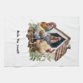 Hühnerhausroster und Hühner Geschirrtuch (Horizontal)