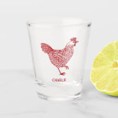 Hühnerhen Personalisiert Schnapsglas (Vorderseite)