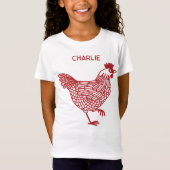 Hühnerhen Personalisiert T-Shirt (Vorderseite)