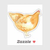 Hühnerhenne Bird Watercolor Tier Aufkleber (Blatt)