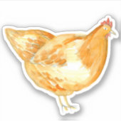 Hühnerhenne Bird Watercolor Tier Aufkleber (Vorderseite)