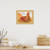 Hühnerhenne Muskelanatomie Diagramm Poster (Küche)