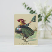 Hühnerhenne Ostergeblasene, farbige Eierkörbe Feiertagspostkarte (Stehend Vorderseite)