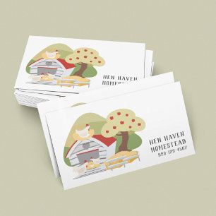 Hühnerhennen Eizellen QRCode Business Card Visitenkarte