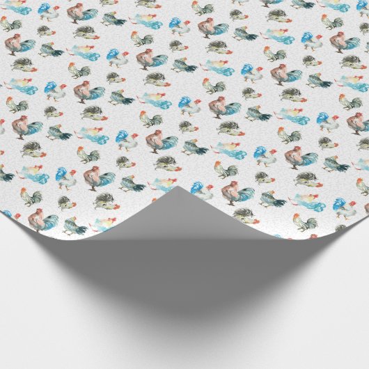 Hühnerhennen Geschenkpapier (Ecke)