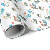 Hühnerhennen Geschenkpapier (Rolleneckpunkt)