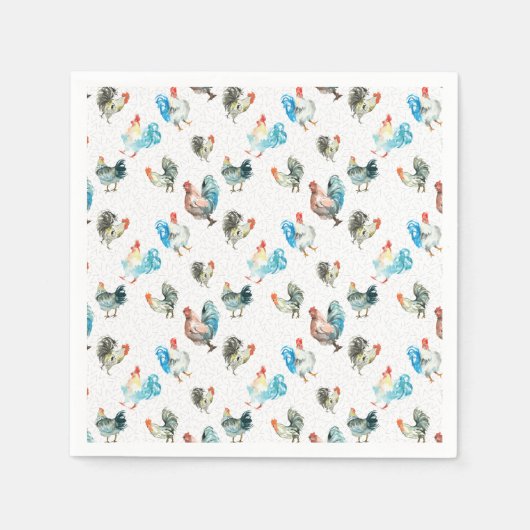 Hühnerhennen Serviette (Vorderseite)