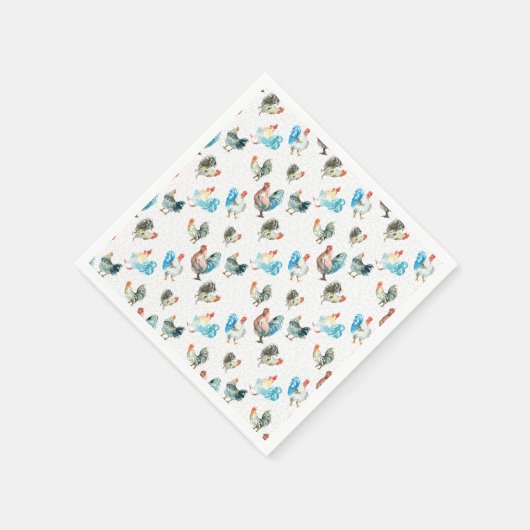 Hühnerhennen Serviette (Ecke)