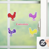 Hühnerhennen Thunder_Cove  Fensteraufkleber (Zuhause)