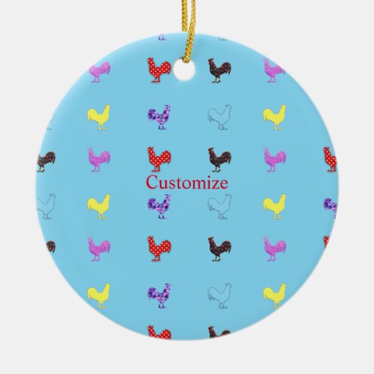 Hühnerhennen Thunder_Cove Keramik Ornament (Vorne)