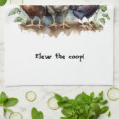 Hühnerhennen und -röster geschirrtuch (Gefaltet)