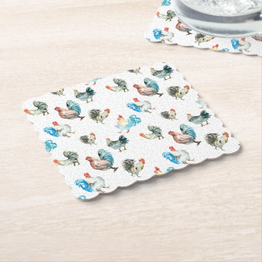 Hühnerhennen Untersetzer (angewinkelt)